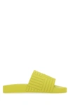 Bottega Veneta Intrecciato Logo-embossed Slides In Green