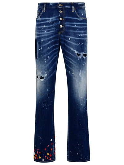 Dsquared2 Cotton Denim Roadie Jeans In Blue