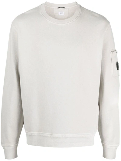 C.p. Company Grey Cotton Sweatshirt In Mastice