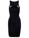 Dsquared2 Solid Color Bodycon Dress With Cut Out Details In Black