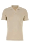 Fedeli Man Sand Polo Shirt In Organic Cotton In Beige O Tan