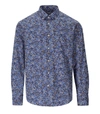 Gmf 965 Blue Floral Shirt In Blue
