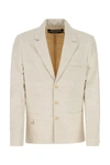 Jacquemus Men Melange Sand Linen Blend Linu Blazer In Beige O Tan