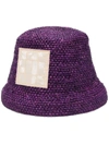 Jacquemus Le Bob Ficiu Bucket Hat In Purple