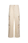 Jacquemus Off White Brown Straight Leg Pant In 100