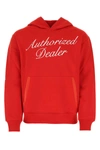 Just Don Authorized Relaxed-fit Cotton-jersey Hoody In Red