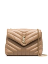 Saint Laurent Loulou Small Leather Shoulder Bag In Nat. Tan