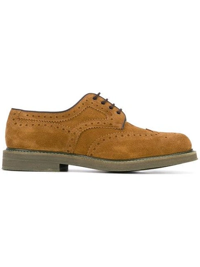Church\'s Brown Leather and Tan Suede Wingtip Derby Shoes Church main image 4