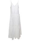 IVY & OAK 'MICHAELA' LONG WHITE DRESS WITH FLOUNCED SKIRT IN SANGALLO LACE WOMAN