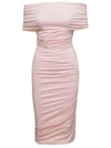 Philosophy Di Lorenzo Serafini Midi Off Shoulders Dress In Pink
