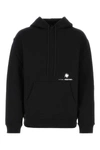 Oamc Hooded Sweatshirt With Contrasting Back Patch In Black
