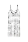 Rabanne Circle Disc Transparent Minidress In White