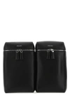 Prada Black Leather Backpack In Black