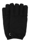 Prada Triangle-patch Re-nylon Gloves In Black