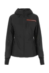 Prada Logo Patch Detail Jacket In Black