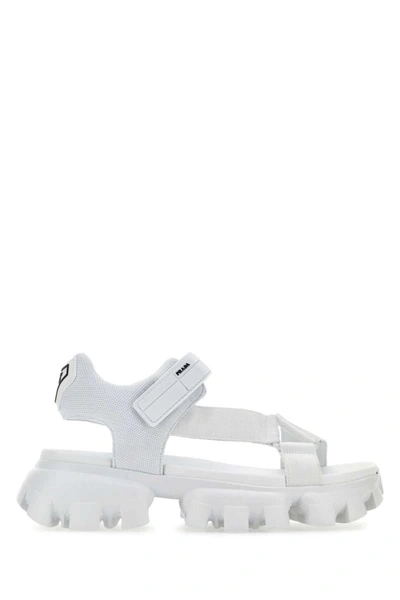 Prada Technical Strapped Sandals In White