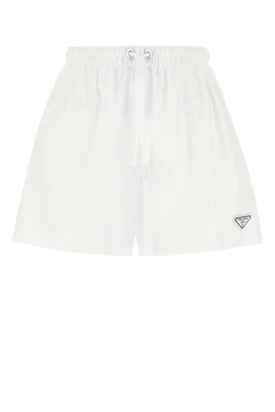 Prada Woman Shorts In White