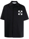 Off-white Off White Single Arrow Holiday Shirt In Black Wh