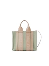 Chloé Small Woody Tote Bag In Fad.green