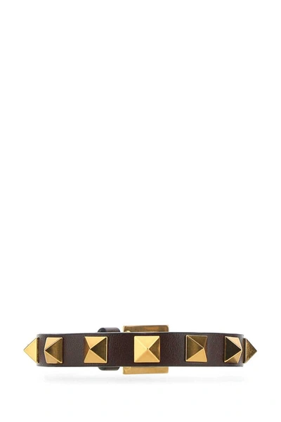 Valentino Garavani Rockstud Bracelet In Brown