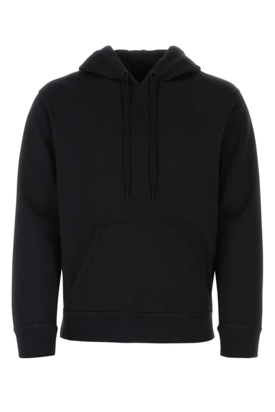 Valentino Embellished Hooded Sweatshirt With Drawstring And Pouch Pocket In Black
