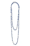 Lagos Caviar Icon Ultramarine Ceramic Bead Dual Layer Toggle Necklace In Marine