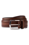 ALLEN EDMONDS MANISTEE BROGUED LEATHER BELT