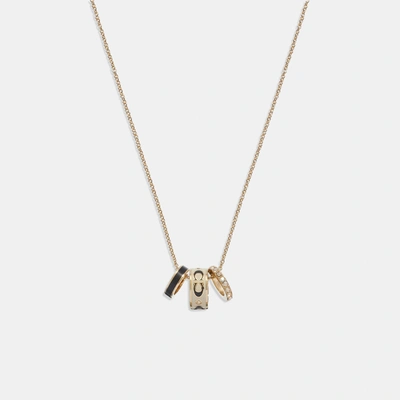Coach Outlet Signature Enamel Rondell Necklace In Multi