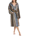 Missoni Giacomo Belted Hooded Bathrobe In Beige