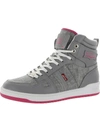 LEVI'S WOMENS FAUX LEATHER FASHION HIGH-TOP SNEAKERS