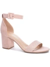Cl By Laundry Jolly Womens Faux Suede Ankle Strap Block Heels In Multi