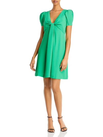 Bcbgmaxazria Womens Knot-front Mini Cocktail And Party Dress In Green