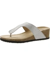 WHITE MOUNTAIN ACTION WOMENS SHIMMER TOE POST THONG SANDALS