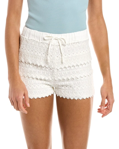 Ocean Drive Crochet Ruffle Short In White
