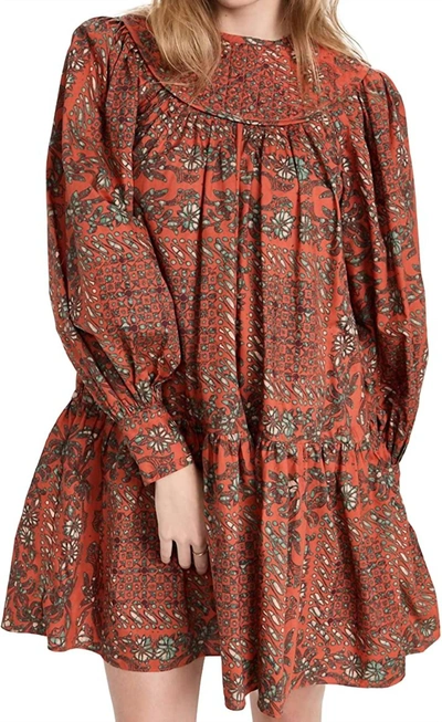 ULLA JOHNSON RIA MINI DRESS IN CLEMENTINE