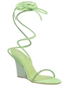 Paris Texas Willow Wedge Sandal In Green