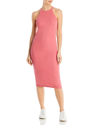 Atm Anthony Thomas Melillo Womens Ribbed Stretch Halter Dress In Pink
