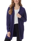 JONES NEW YORK WOMENS HOODED OPEN-FRONT CARDIGAN SWEATER