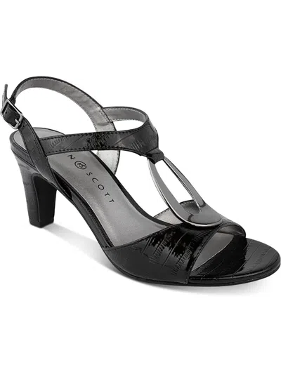 Karen Scott Danee 1 Womens Shimmer Embellished Dress Sandals In Black