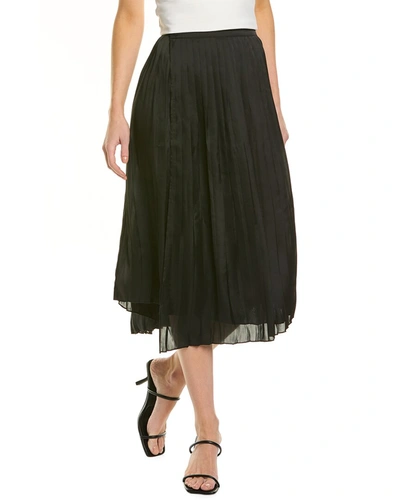 Chaser Asymmetrical Wrap Midi Skirt In Black