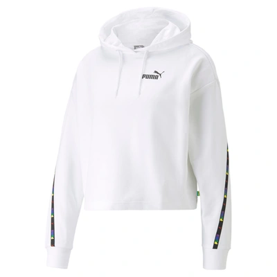 Puma Women's Power Tape Hoodie In White