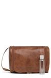 Original Penguin Hanging Leather Dopp Kit In Lugg