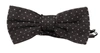Dolce & Gabbana Gray Polka Dot 100% Silk Neck Papillon Tie In Black