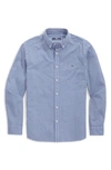 Vineyard Vines Gingham Regular Fit Shirt In Blue Maritime