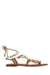 Alameda Turquesa Embellished Synthetic Leather Arco-iris Sandals In Multicoloured