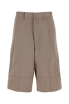 Ambush Dove Grey Cotton Bermuda Shorts In Grey
