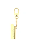 Ambush Logo Embossed Key Ring In Gold