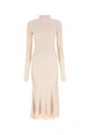 Balenciaga Sand Silk Blend Dress In Beige O Tan
