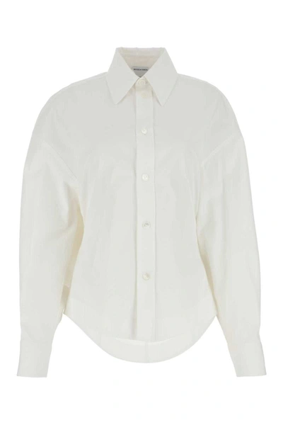 Bottega Veneta Women Compact Cotton Shirt In White