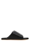 Bottega Veneta Black Nappa Leather Cushion Slipper In Black